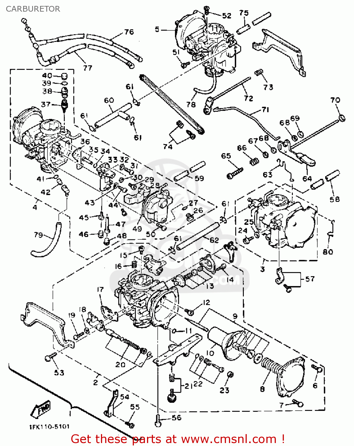 Yamaha VMAX1200 1985 (F) CALIFORNIA parts lists and schematics