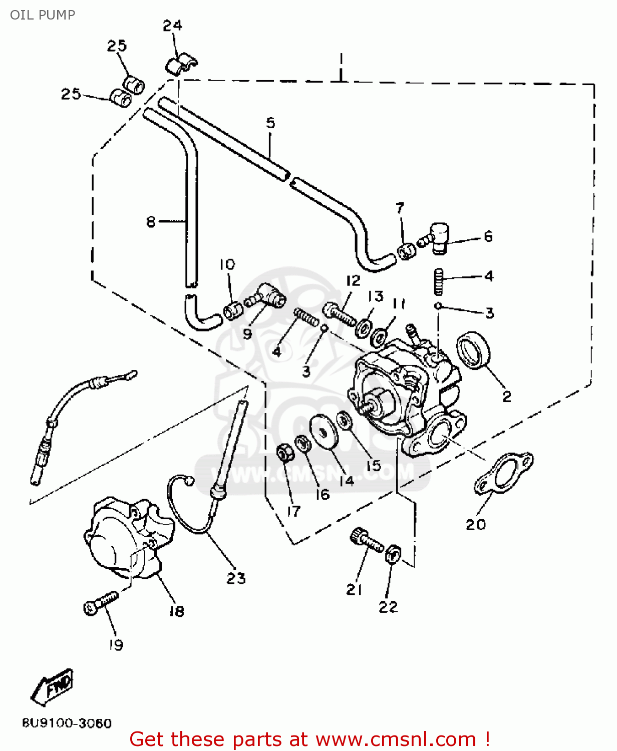 Yamaha VMX540G V-MAX 1983 OIL PUMP - buy original OIL PUMP spares online