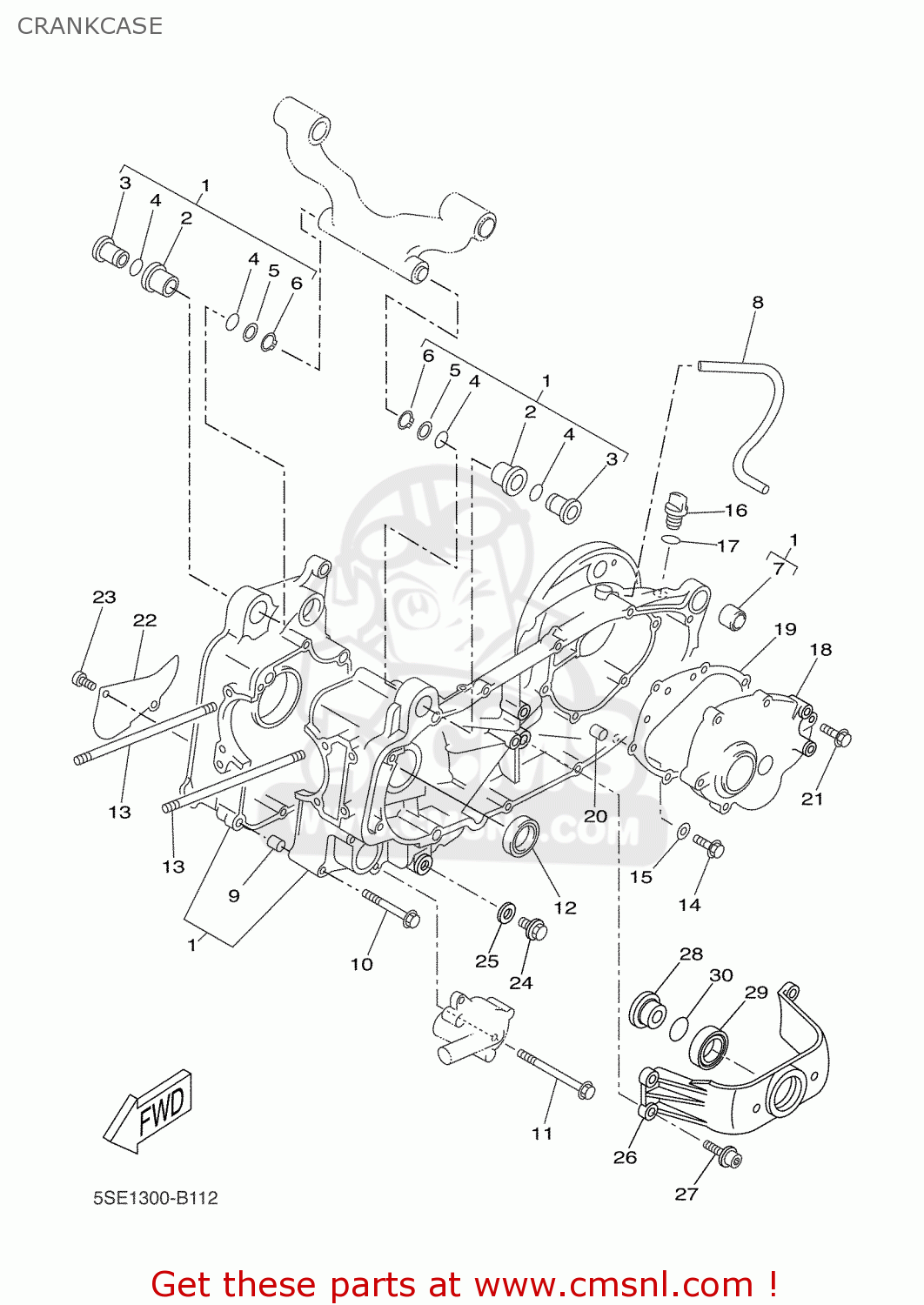 Yamaha Vp300 2004 1s61 Belgium 1c1s6-300s3 Crankcase - Buy Original 