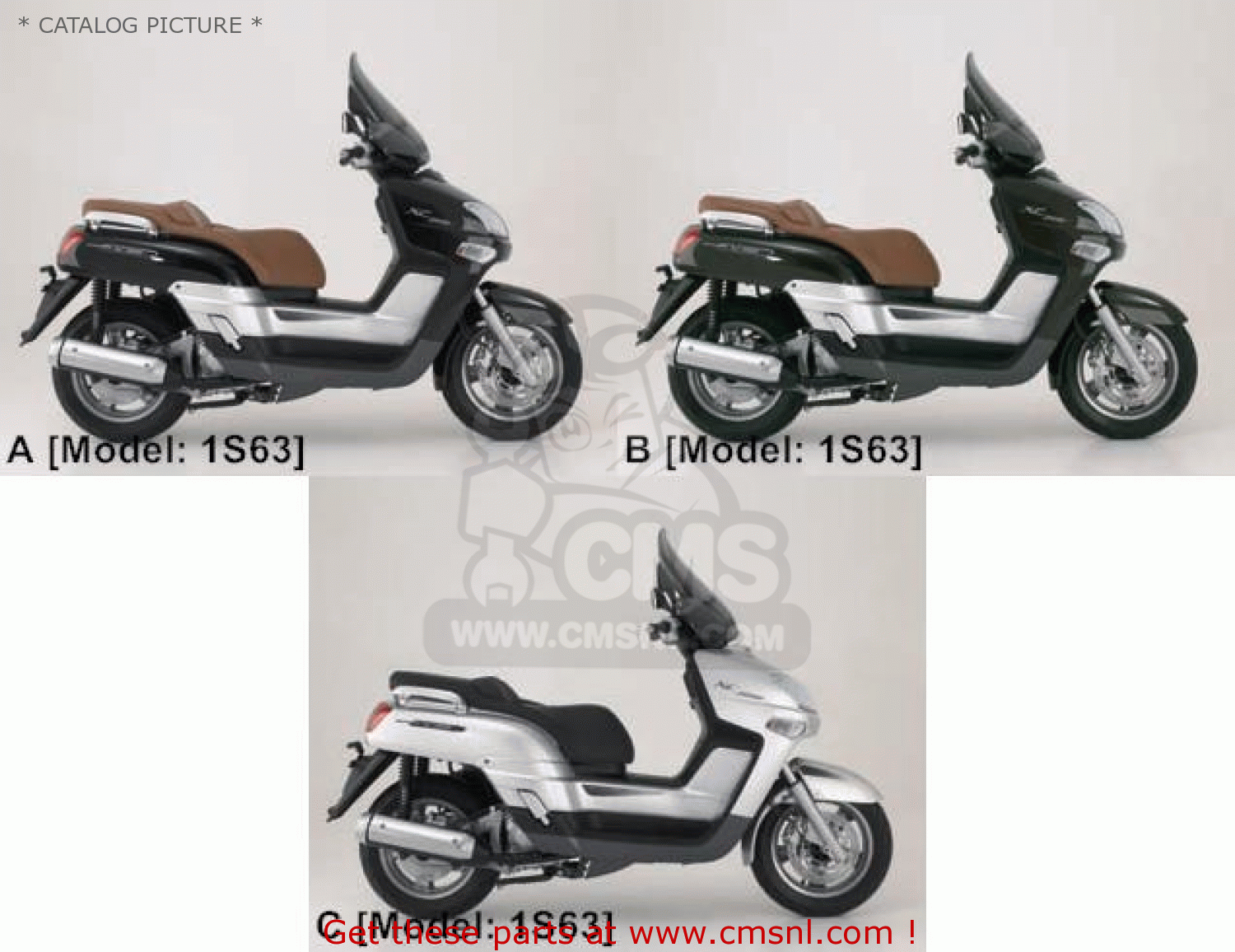 Cyleto Bremsbeläge Hinten Für YAMAHA VP300 Versity 2003-2006 - Halbmetallisch, Maße 94x37,3x7,5 Mm