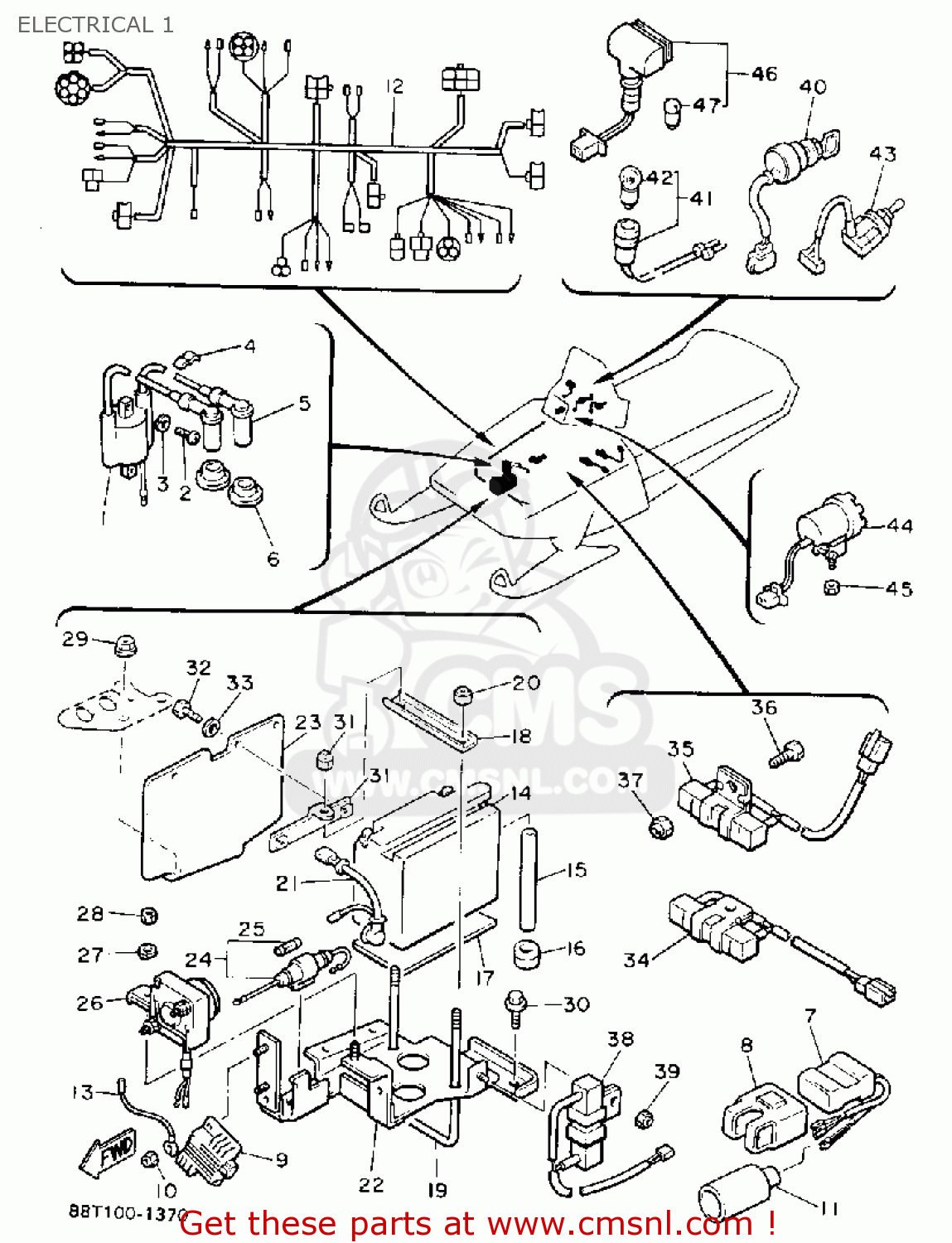 Yamaha VT480R VENTURE 1991 ELECTRICAL 1 buy original ELECTRICAL 1