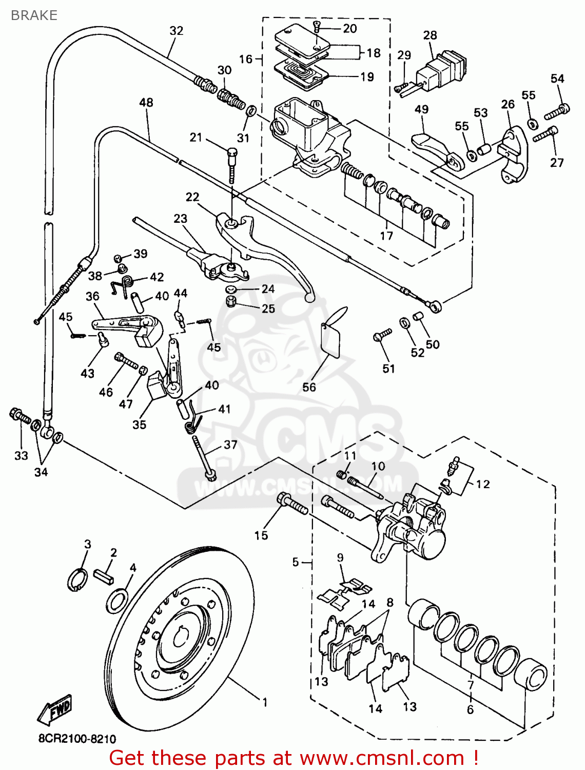 Yamaha VX500/600XTB 1998 BRAKE - buy original BRAKE spares online