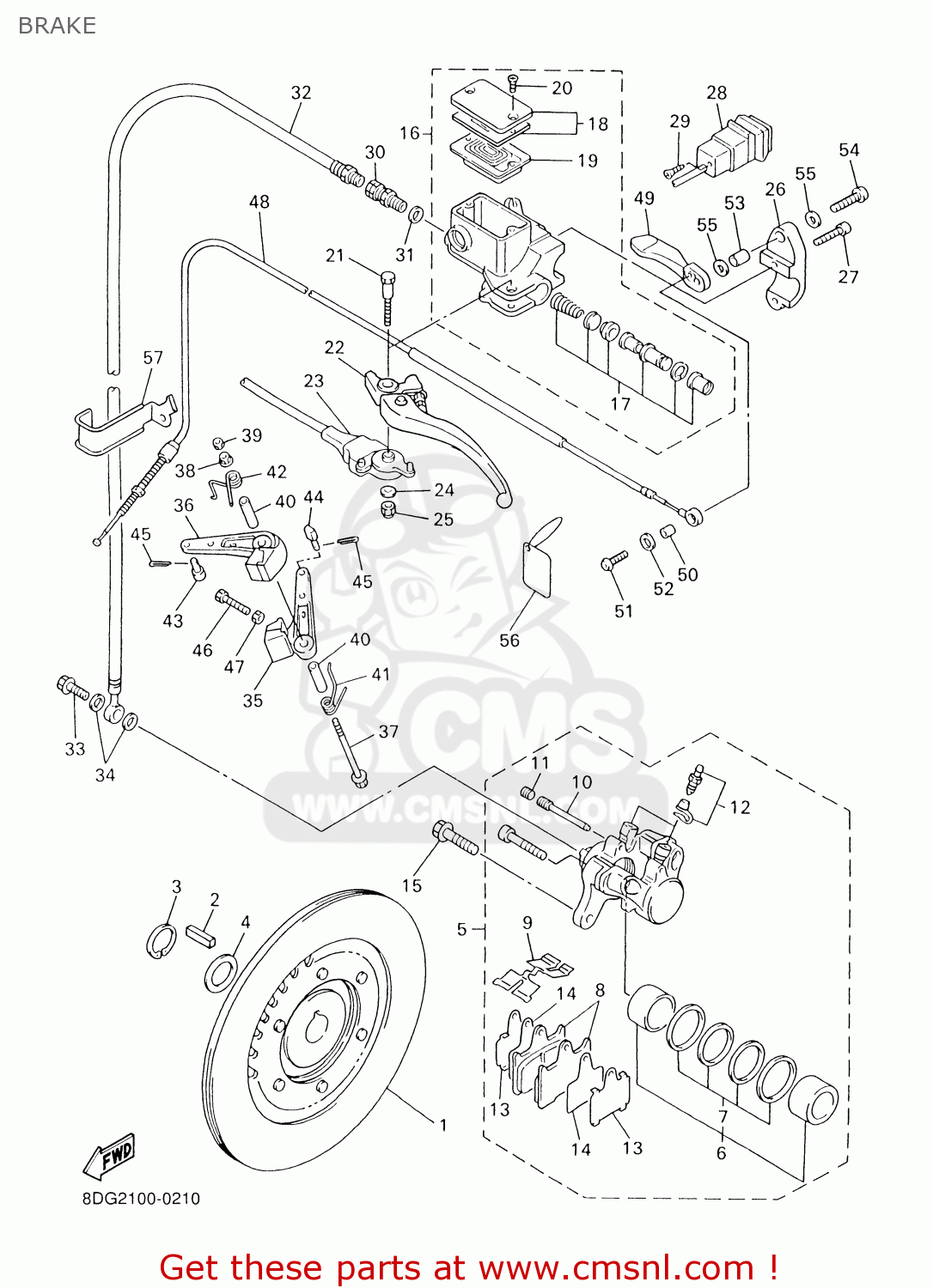 Yamaha VX600/700DXF 2001 BRAKE - buy original BRAKE spares online