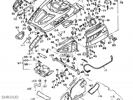 Yamaha VX750T V-MAX 1993 parts lists and schematics