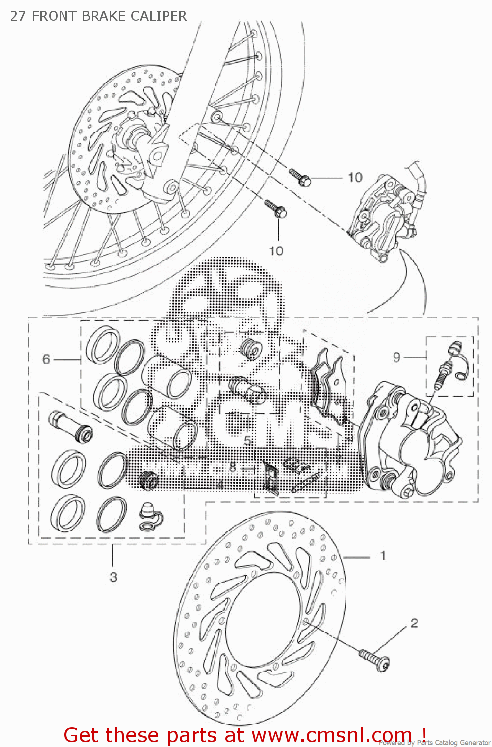 Yamaha WR125X 2011 22B6 EUROPE 1K22B300EB 27 FRONT BRAKE CALIPER buy