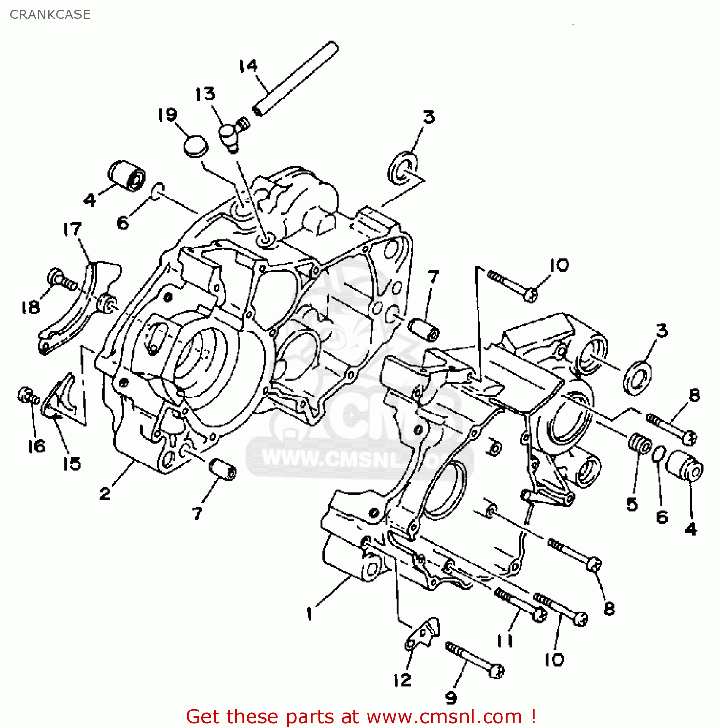 Yamaha WR200R COMPETITION 1992 (N) USA CRANKCASE - buy original ...