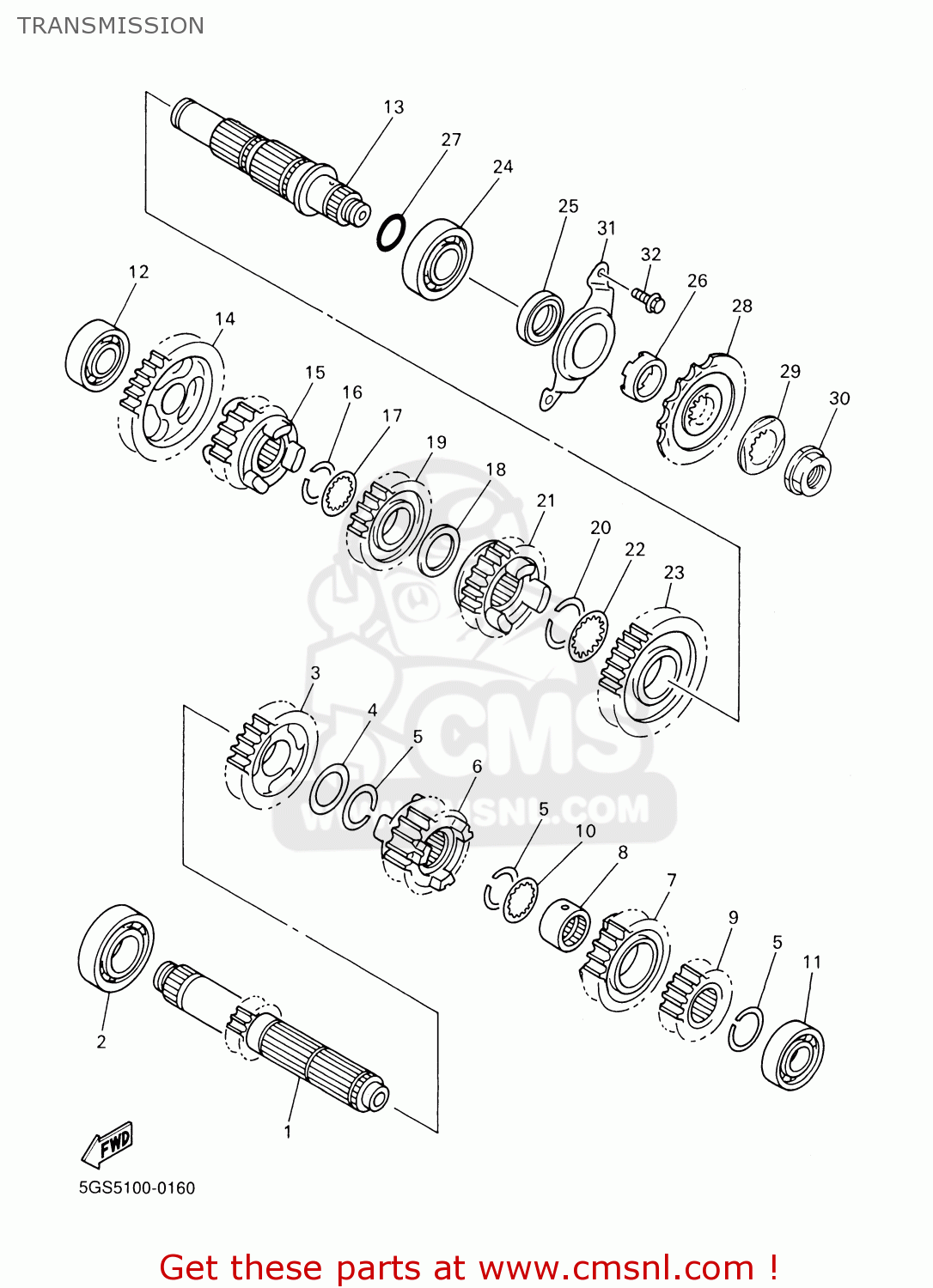 Yamaha WR426F 2002 (2) USA TRANSMISSION buy original TRANSMISSION