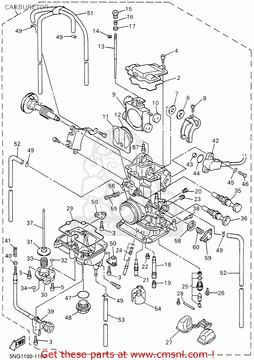 Yamaha WR426F COMPETITION 2001 (1) USA CARBURETOR - buy original ...