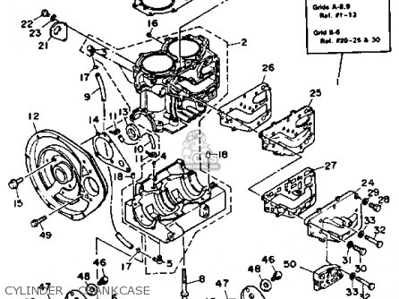 CYLINDER - CRANKCASE - WR500F 1989 WAVERUNNER