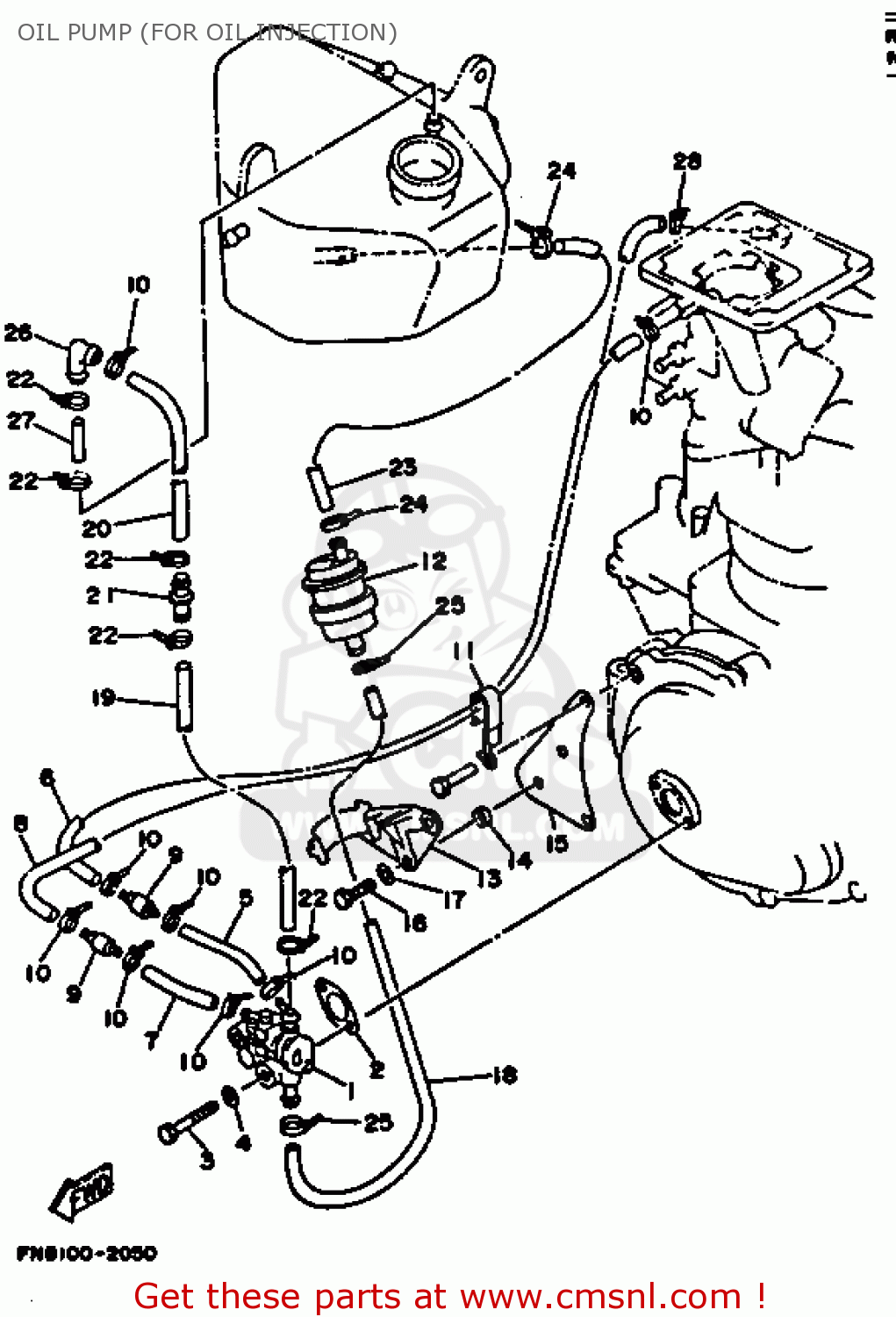 Yamaha WRB650RA 1993 WAVERUNNER OIL PUMP (FOR OIL INJECTION) buy