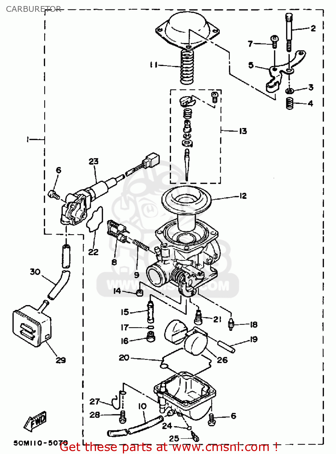 Yamaha Xc125tc 1987 Riva California Carburetor - Buy Original 