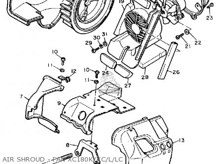 Yamaha XC180K RIVA 1983 parts lists and schematics