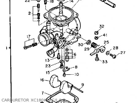 Yamaha XC180L RIVA 1984 parts lists and schematics