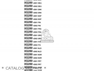 Yamaha XG250 2005 4D61 AUSTRIA 1D4D6-351F1 parts lists and