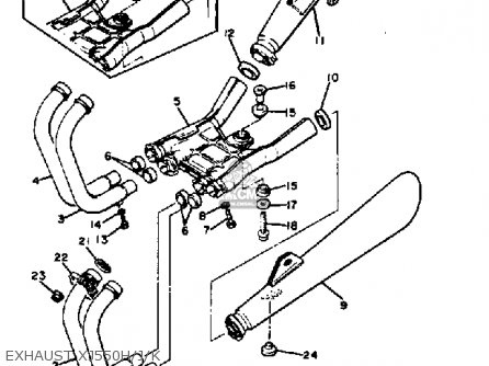 Yamaha Xj550 Seca 1981 (b) Usa parts list partsmanual ... 1981 yamaha xj550 wiring diagram 