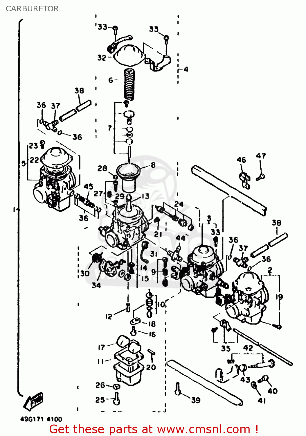 Yamaha XJ600 1984 51J EUROPE 2451J-300E1 CARBURETOR - buy original ...