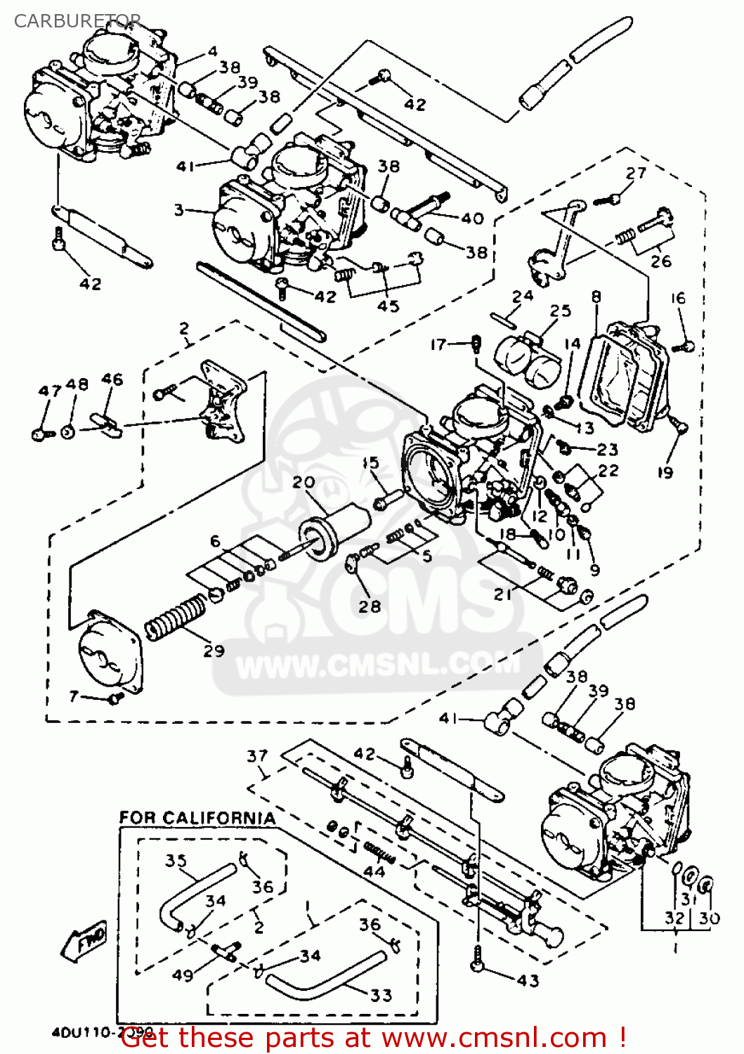 Yamaha XJ600S SECA II 1992 (N) USA CARBURETOR buy original CARBURETOR