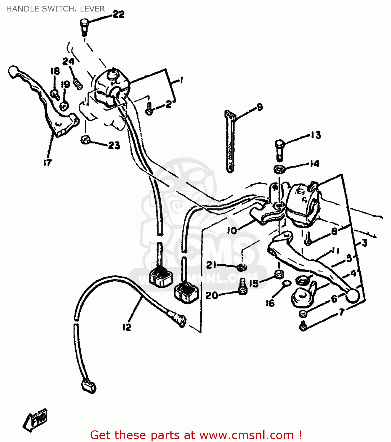 Yamaha XJ650 1980 4K0 EUROPE 214K0-300E1 HANDLE SWITCH. LEVER - buy ...