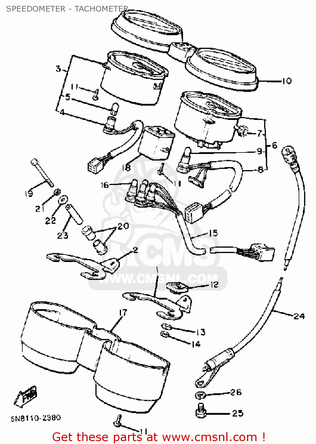 Yamaha XJ650 MAXIM 1983 (D) USA SPEEDOMETER TACHOMETER buy original