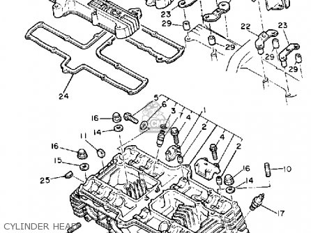 CYLINDER HEAD - XJ650L MAXIM 1983 (D) USA