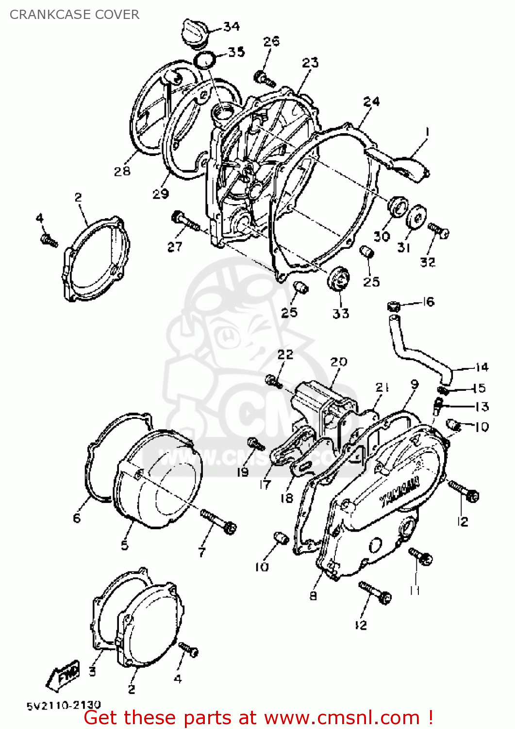 Yamaha XJ650R SECA 1982 (C) USA CRANKCASE COVER - buy original ...