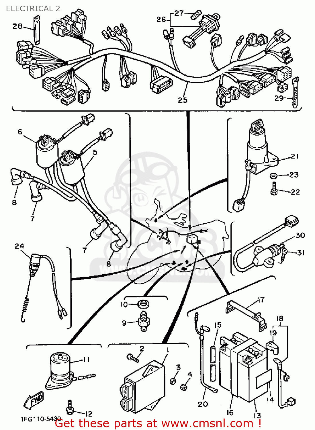 Yamaha XJ700 MAXIM 1985 (F) USA ELECTRICAL 2 - buy ... panther motorcycle wiring diagram 