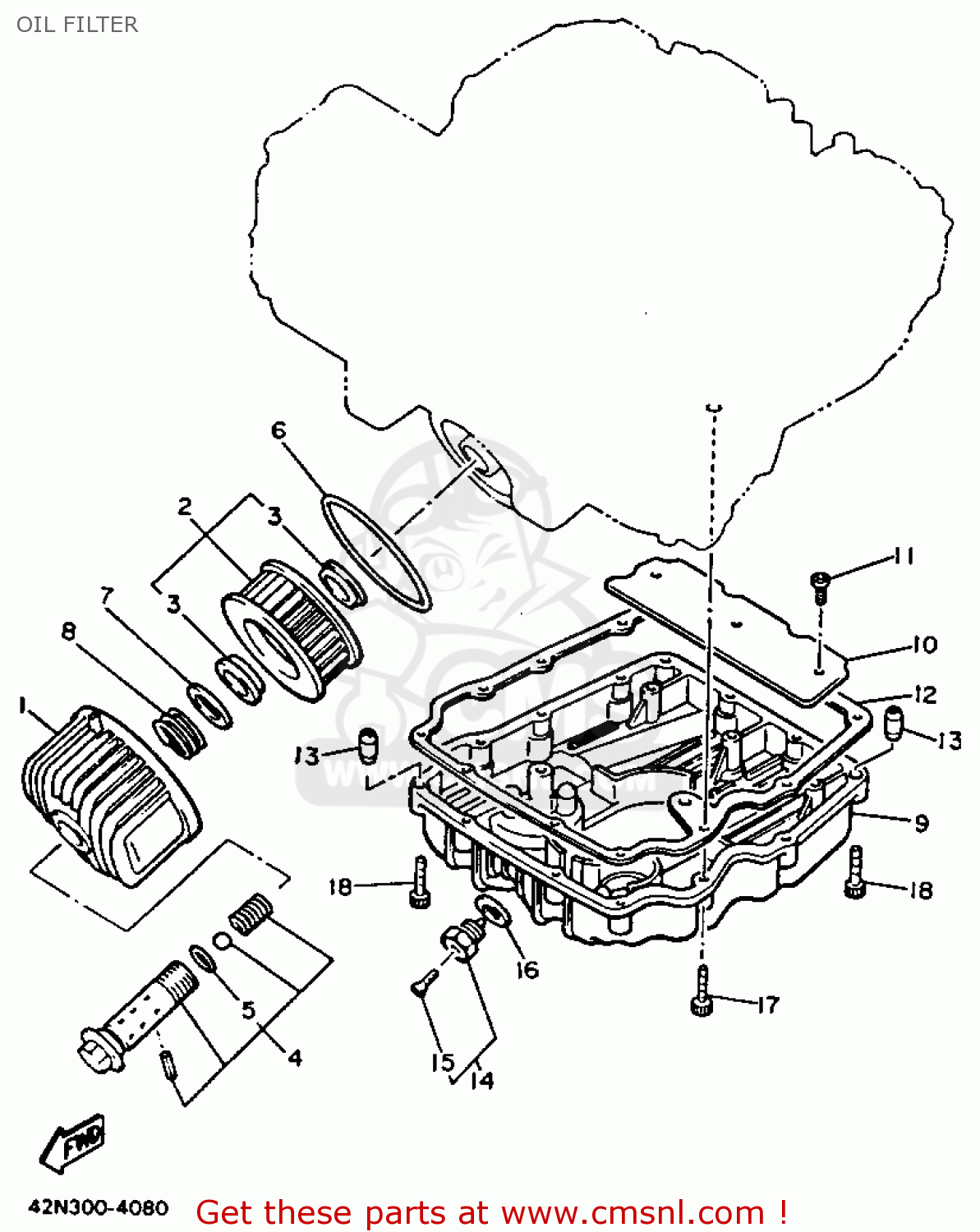 Yamaha XJ700X MAXIM 1985 (F) USA OIL FILTER - buy original OIL FILTER