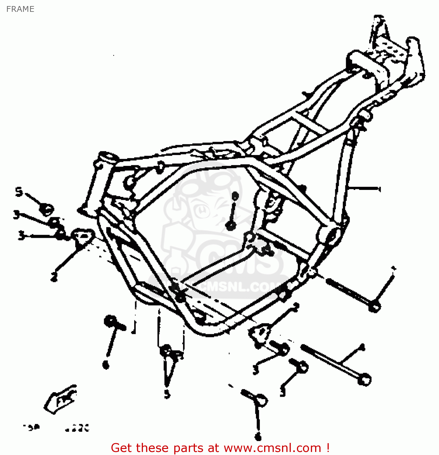 Yamaha Xj750 Maxim 1982 (c) Usa Frame - schematic partsfiche