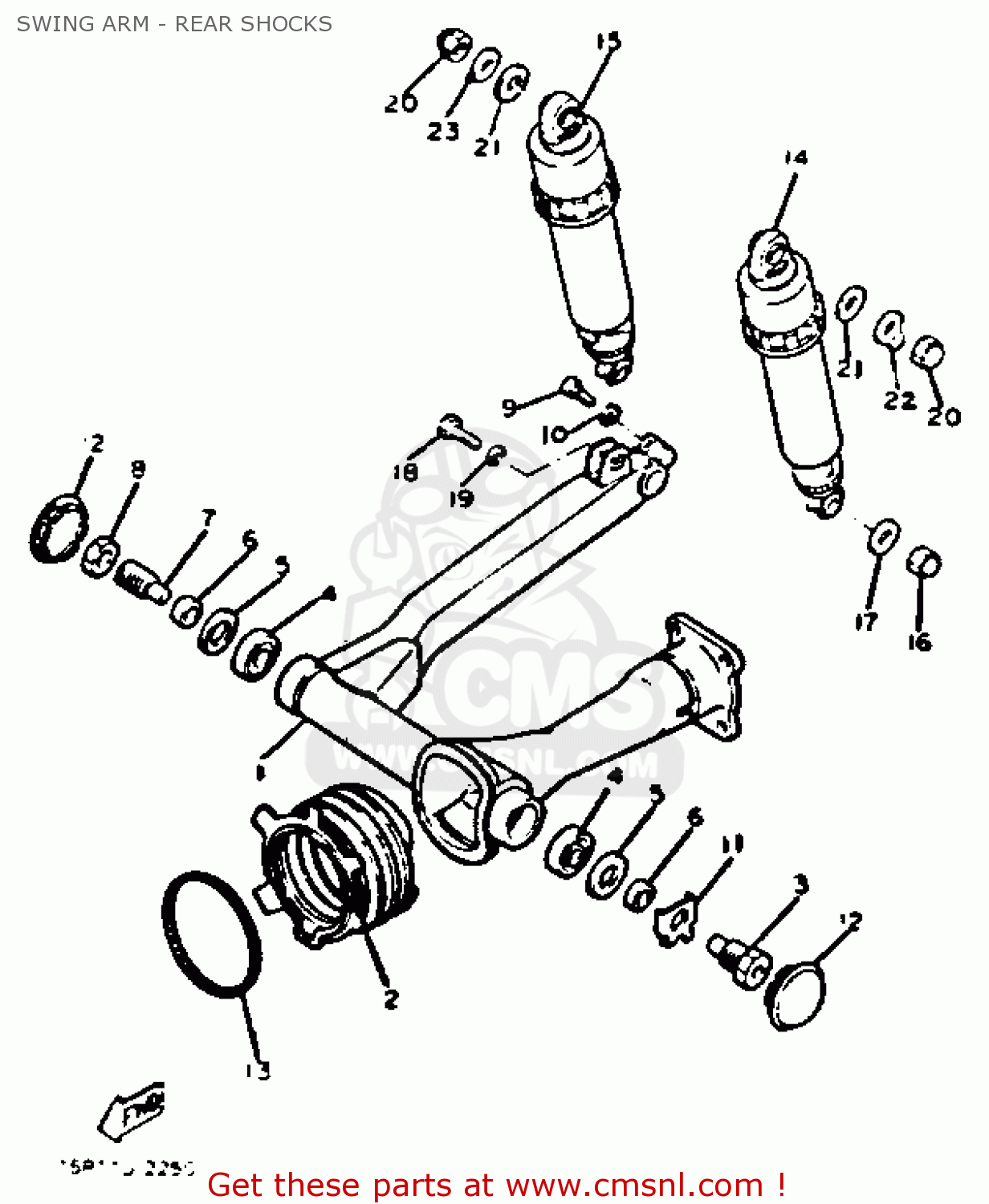 Yamaha XJ750 MAXIM 1982 (C) USA SWING ARM REAR SHOCKS buy original