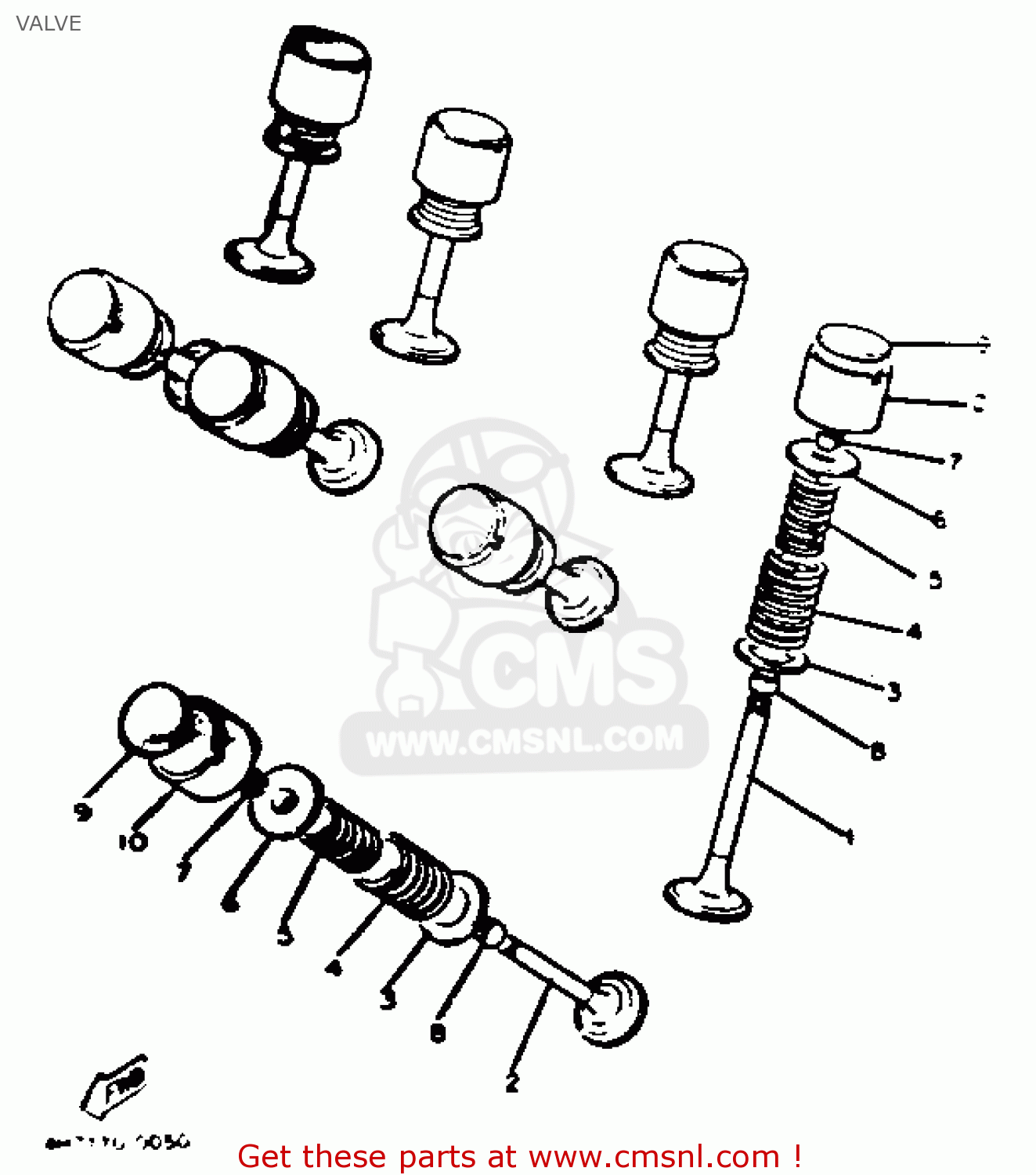 Yamaha XJ750 MAXIM 1982 (C) USA VALVE buy original VALVE spares online