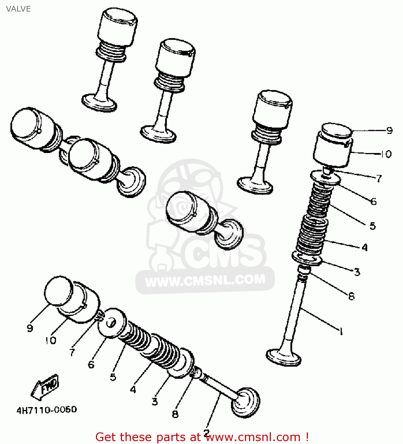Yamaha XJ750 MAXIM 1983 (D) USA VALVE buy original VALVE spares online