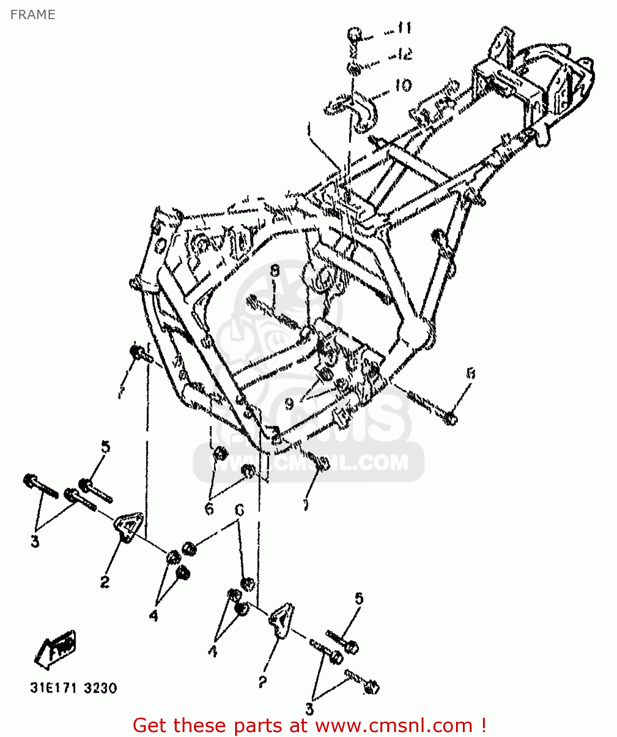 Yamaha XJ900 1983 31A EUROPE 2331A-300E2 FRAME - buy original FRAME ...