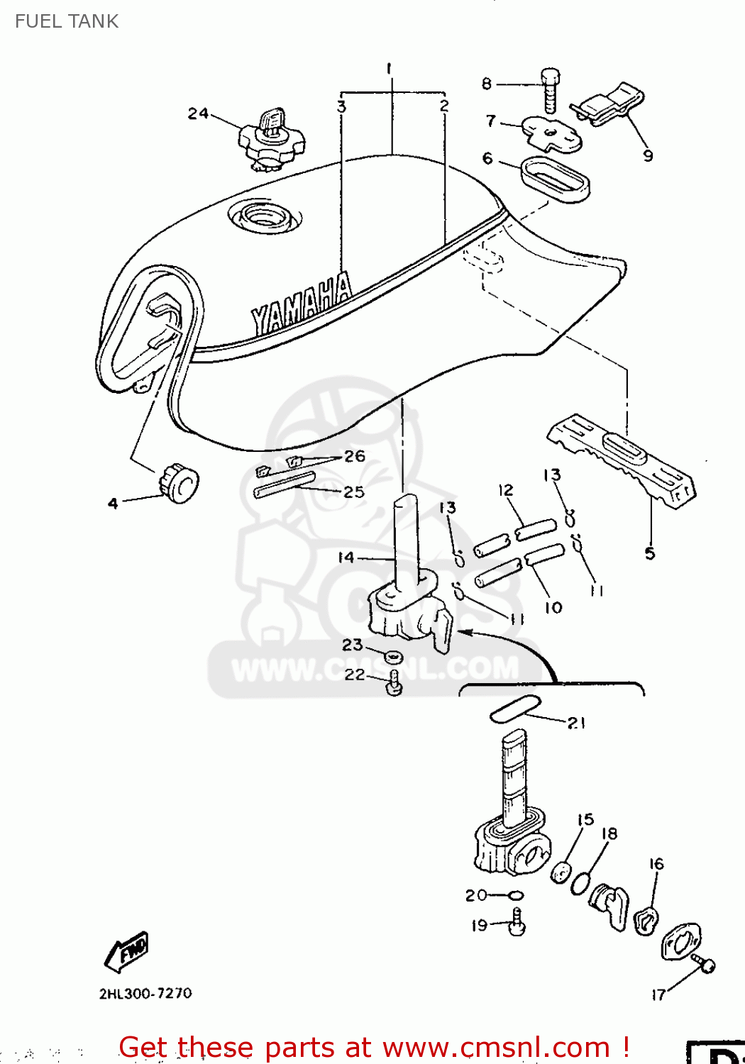 Yamaha XJ900F 1987 2HL EUROPE 272HL-300E1 FUEL TANK - buy original FUEL ...