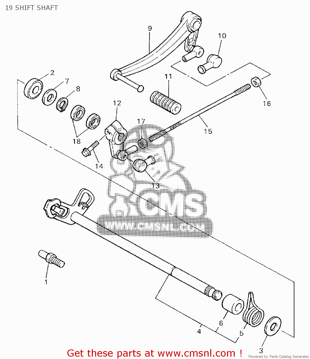 Yamaha Xjr1300 2009 5wmm Europe 1h5wm 300e1 19 Shift Shaft Buy Original 19 Shift Shaft Spares Online