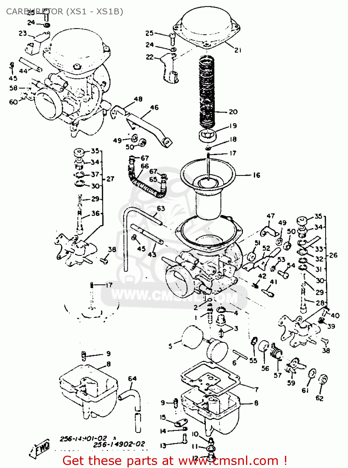 Yamaha XS1 1970 USA CARBURETOR (XS1 - XS1B) - buy original CARBURETOR ...