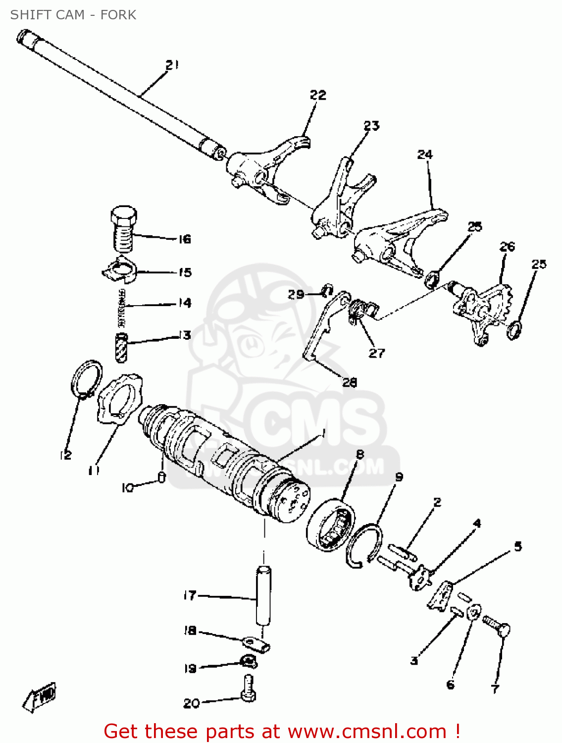 Yamaha Xs1100 1979 Usa Shift Cam - Fork - Buy Original Shift Cam - Fork 