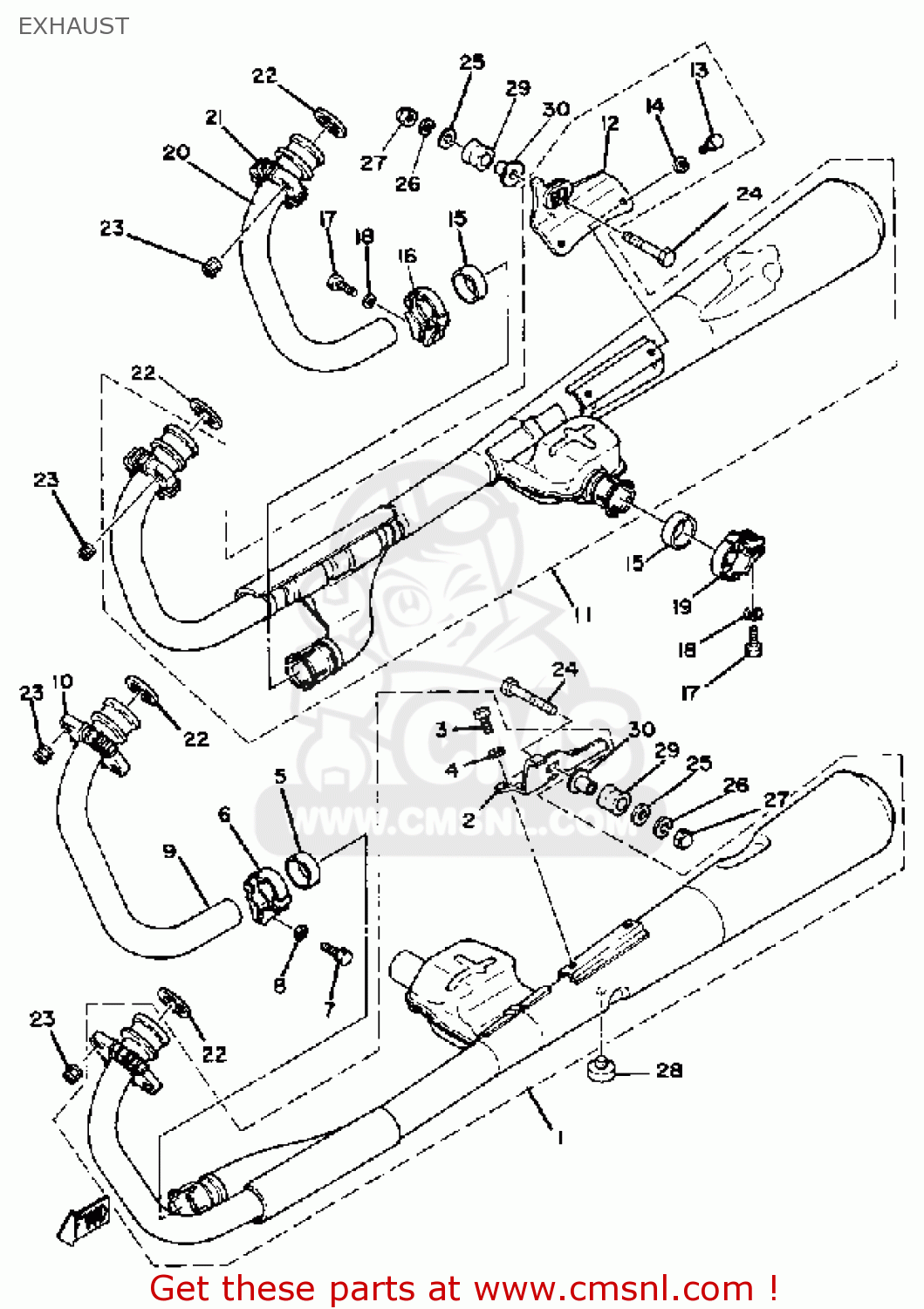 xs1100 exhaust