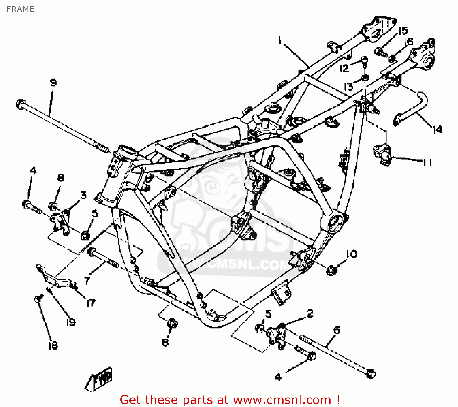 Yamaha XS1100 1980 (A) USA FRAME - buy original FRAME spares online