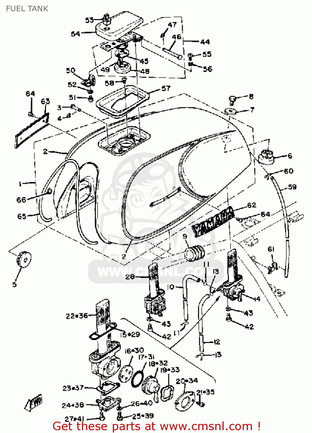 Yamaha XS1100 1980 (A) USA FUEL TANK buy original FUEL TANK spares online