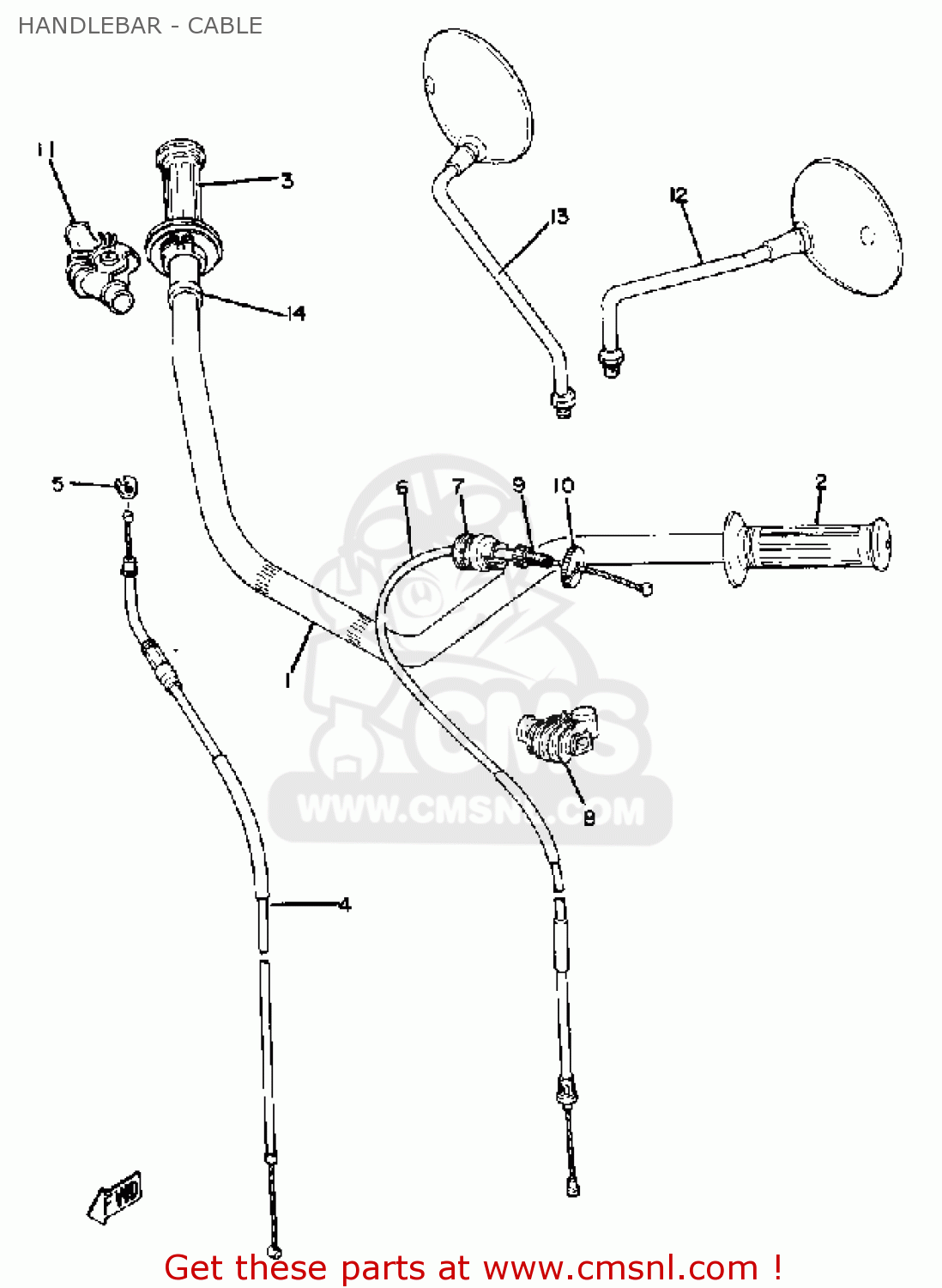 Yamaha XS1100 1980 (A) USA parts lists and schematics