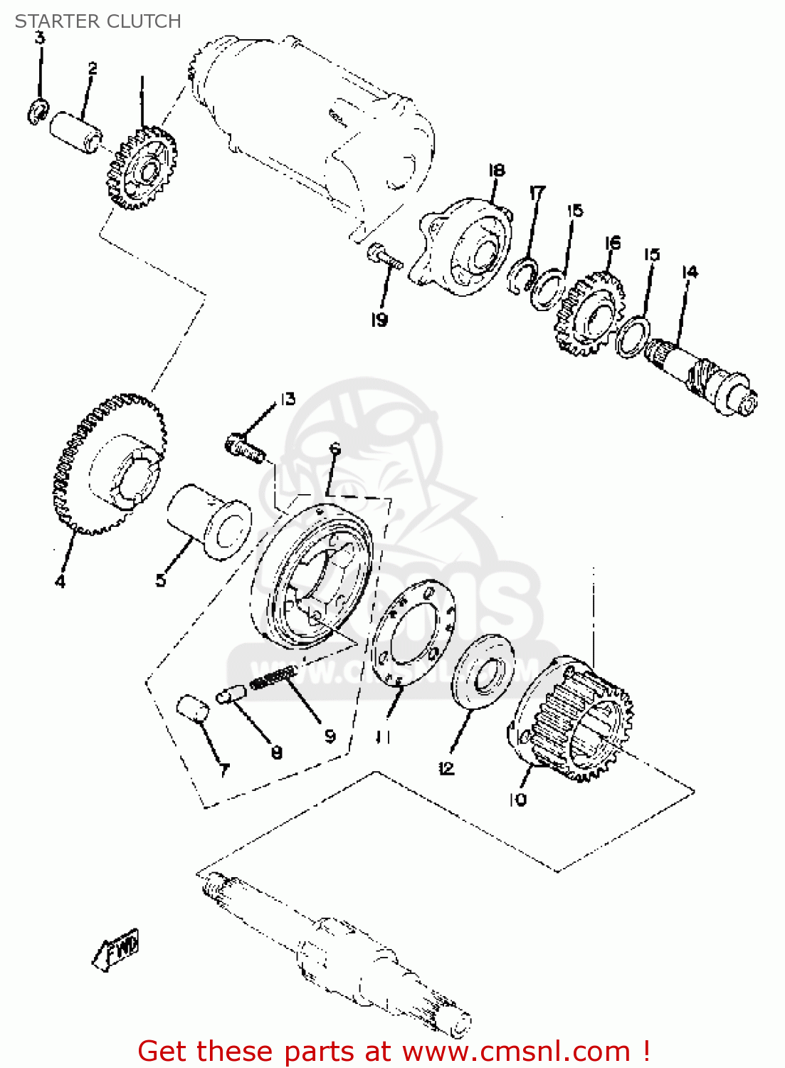 Yamaha Xs1100 1980 (a) Usa Starter Clutch - Buy Original Starter Clutch 