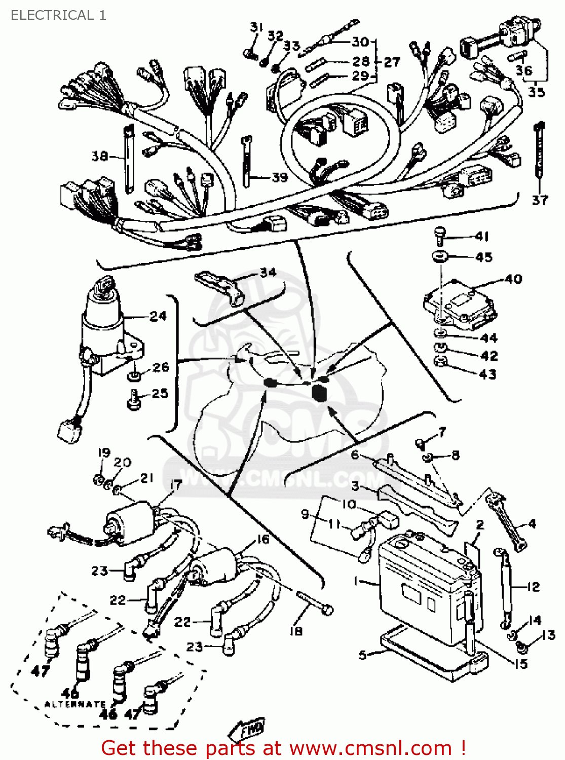 Yamaha XS1100 1981 (B) USA ELECTRICAL 1 buy original ELECTRICAL 1 spares online