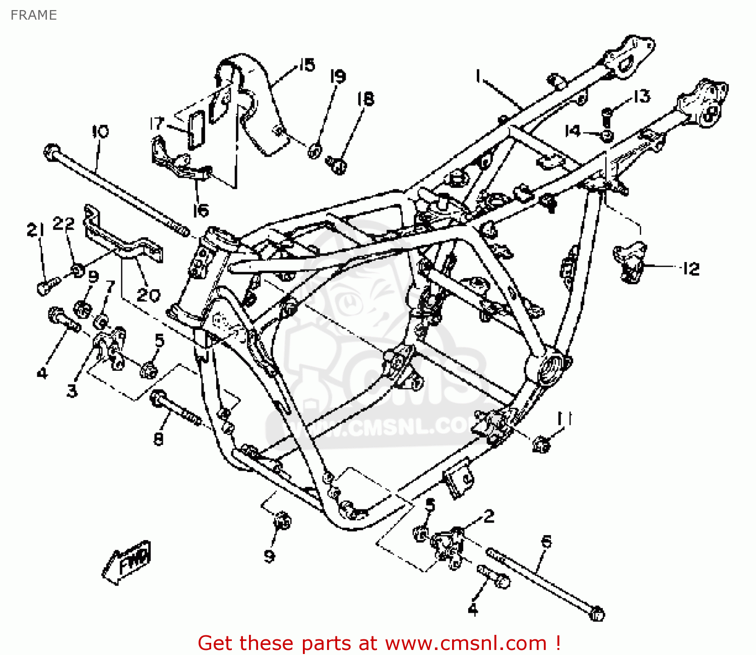 Yamaha XS1100S 1981 (B) USA FRAME - buy original FRAME spares online