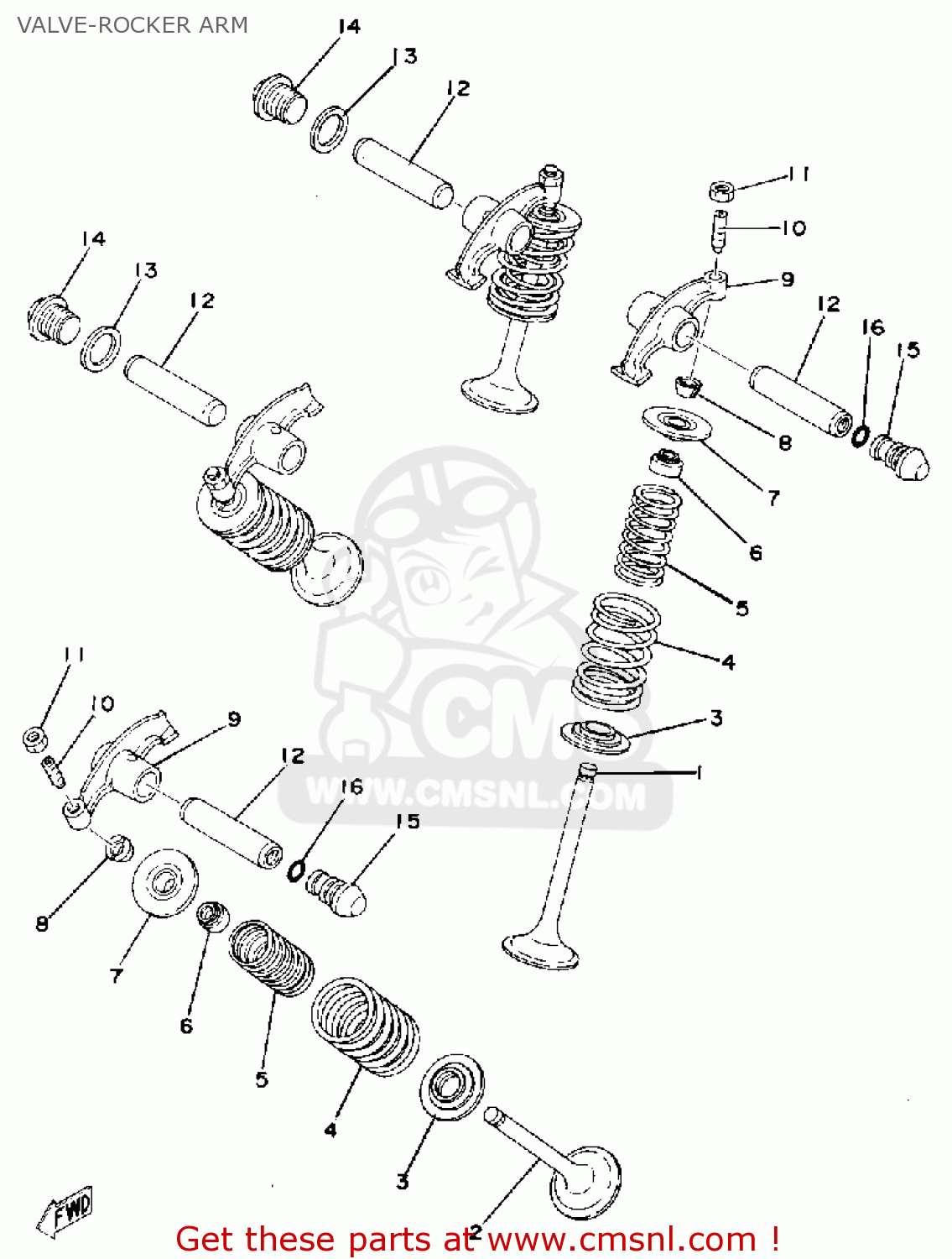 Yamaha XS400 1977 USA VALVEROCKER ARM buy original VALVEROCKER ARM