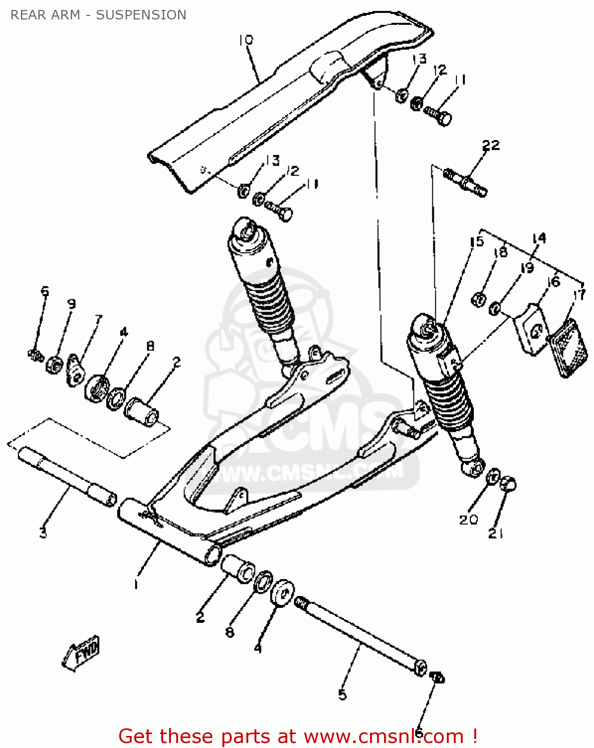 Yamaha XS400 1981 USA REAR ARM - SUSPENSION - buy original REAR ARM ...