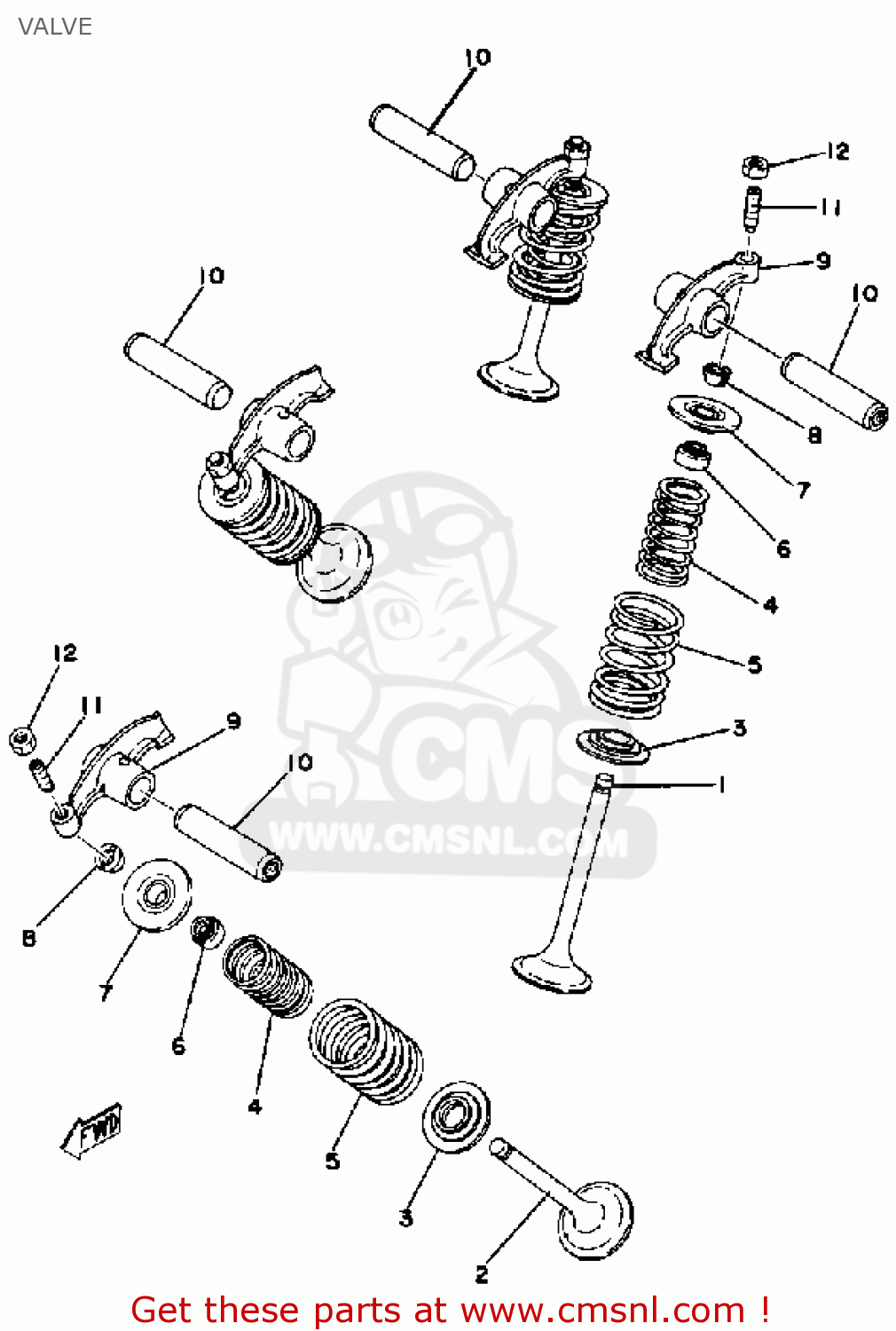 Yamaha XS400 1981 USA VALVE buy original VALVE spares online
