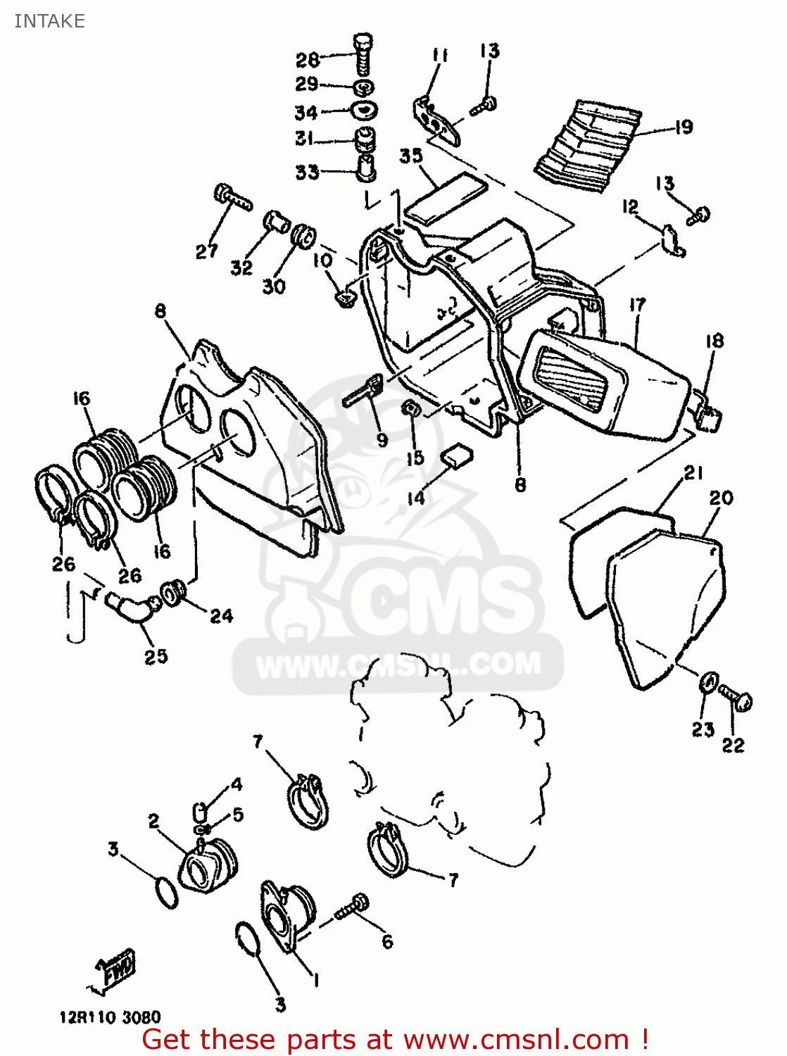 Yamaha XS400 1982 12E EUROPE 2212E-310E1 INTAKE - buy original INTAKE ...