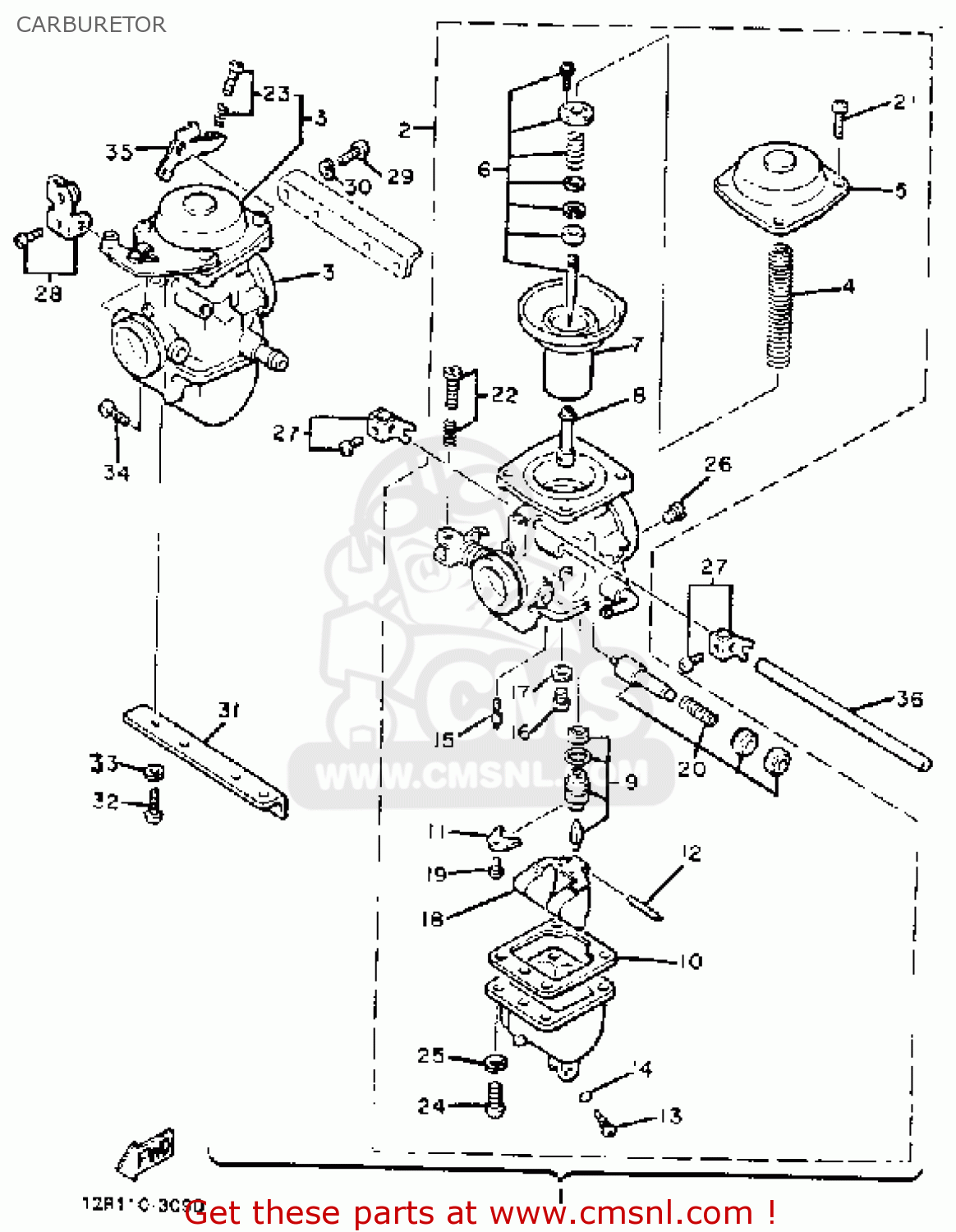 Yamaha XS400R SECA 1983 (D) USA CARBURETOR - buy original CARBURETOR ...