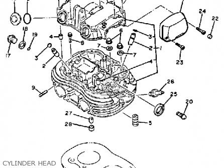 CYLINDER HEAD - XS400S 1980 USA