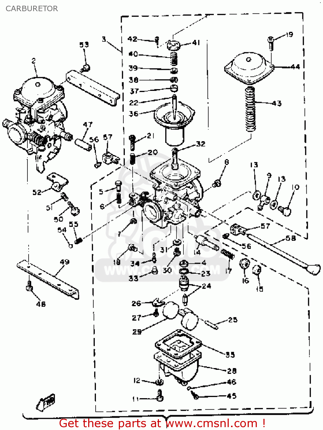 Yamaha XS400S 1981 USA CARBURETOR - buy original CARBURETOR spares online